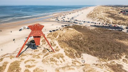 Billede af sømærke på Blokhus strand